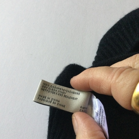 NORDSTROM RACK CASHMERE KNIT BERET BLACK OS NWOT - Picture 8 of 9
